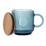 VITRIO MUG - Glazen mok met ribbels 300ml