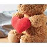 SNUGGLE - Pluche teddybeer met hart 23cm