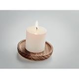 PENTAS - Kaars met ronde houten basis