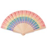BOWFAN - Houten regenboog handwaaier