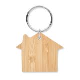 HOUSEBOO - Huisvorm bamboe sleutelhanger