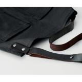 CHEF - Canvasschort met leren details