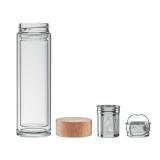 BATUMI GLASS - Dubbelwandige glazen fles 400ml