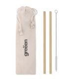 NATURAL STRAW - Bamboo rietjes en borstel set