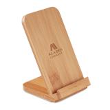 WIRESTAND - Draadloze bamboe oplaadstation