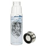 Glazen fles met hoes "Life" 0,55 l