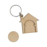 Houten sleutelhanger "Huis"