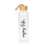 Glazen fles met hoes "Bamboo" 0,55 l