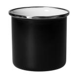 Emaille mok "Cozy", 300 ml, zwart