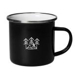Emaille mok "Cozy", 300 ml, zwart