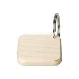 Houten sleutelhanger "Maple" rechthoekig