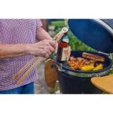 De tekst ist korrekt in die niederländische Sprache übersetzt. Hier ist der Text unverändert: Houten barbecuetang Opener met fle