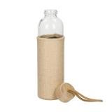 Glazen fles met hoes "Natural", 0,7l