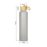 Glazen fles Bamboo 750 ml, mat