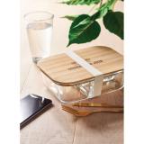 TUNDRA 3 - Glazen lunchbox bamboe deksel