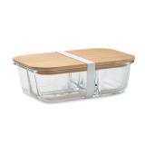 TUNDRA 3 - Glazen lunchbox bamboe deksel - 